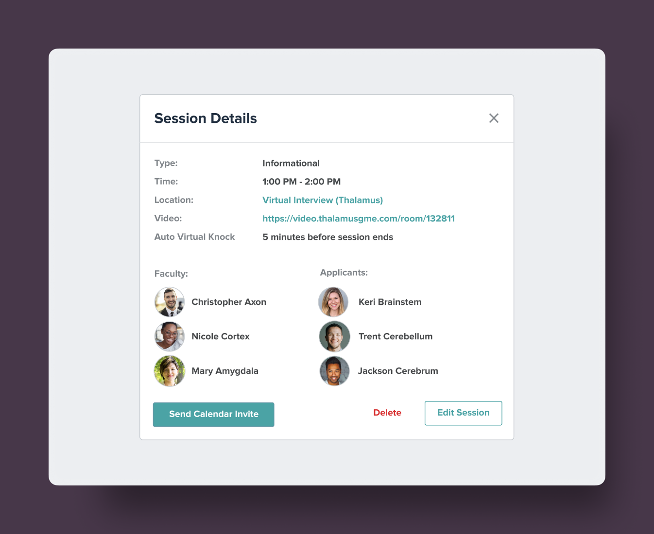 Video Interview Link Generation