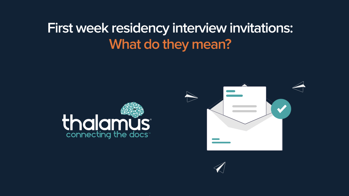 First week residency interview invitations: What do they mean?